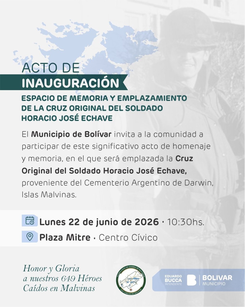 Se inaugurar&aacute; un espacio de memoria en homenaje al soldado Horacio Jos&eacute; Echave