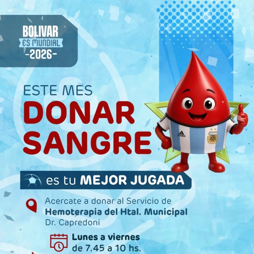 Bol&iacute;var Mundial 2026: donar sangre es la mejor jugada