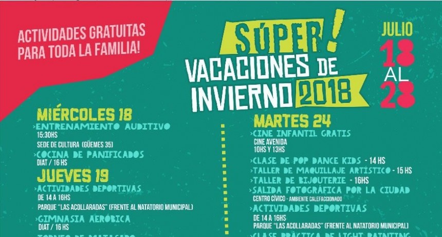 S&uacute;per Vacaciones: una propuesta variada para este invierno en Bol&iacute;var