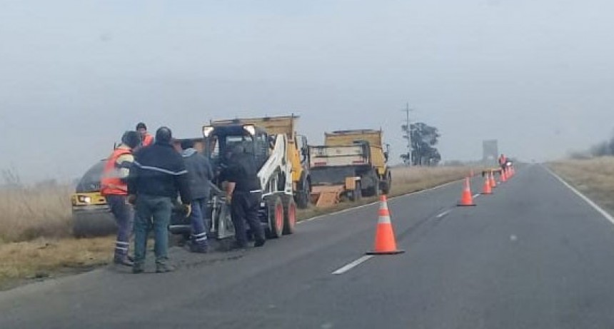 Vialidad Provincial realiza los arreglos de la zona de riesgo de la Ruta 65