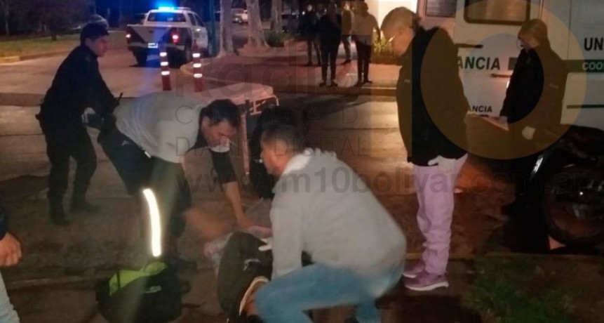 Un joven fue hospitalizado a ra&iacute;z de una fuerte colisi&oacute;n