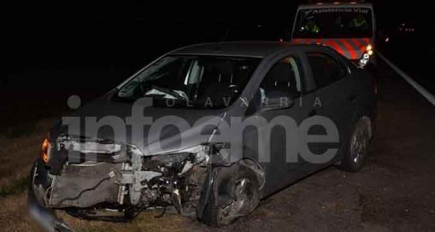 Ruta 226: un autom&oacute;vil se despist&oacute; y choc&oacute; contra el guardrail