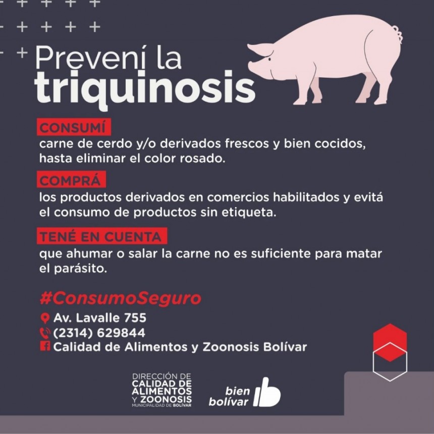 La Direcci&oacute;n de Zoonosis y Calidad de Alimentos dio recomendaciones para la prevenci&oacute;n de la triquinosis