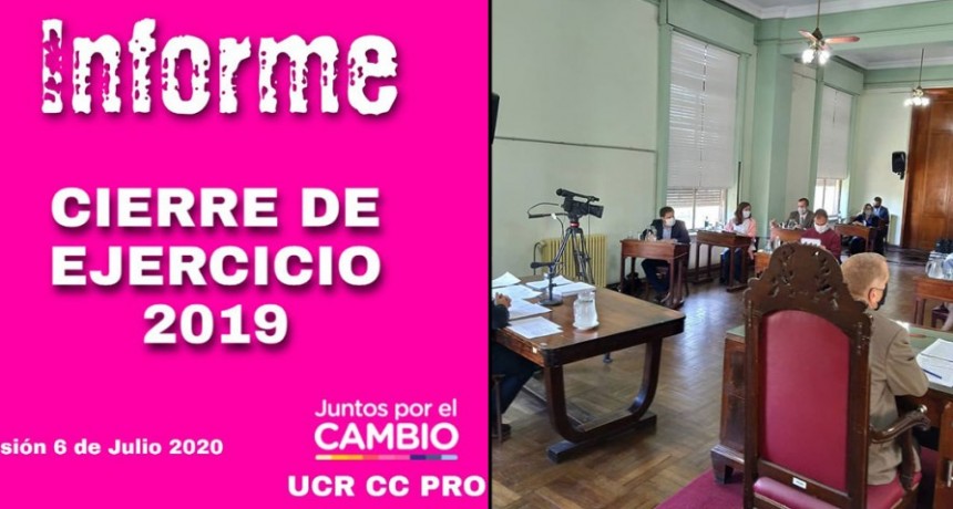 El bloque UCR CC PRO argumenta porque no acompa&ntilde;&oacute; el cierre de ejercicio 2019