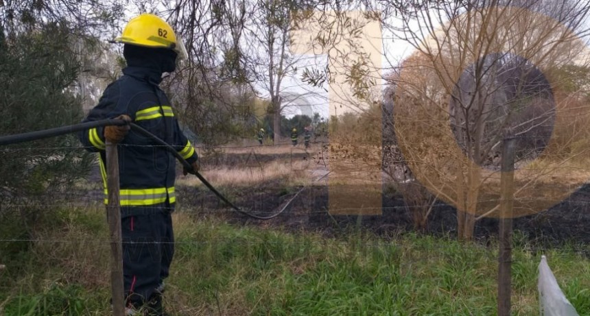 Incendio en un terreno de calle Natiello, detr&aacute;s del hospital