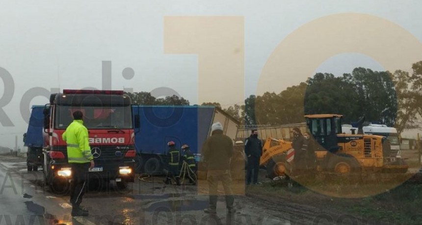Despist&oacute; un cami&oacute;n en Ruta 65; sin mayores consecuencias 