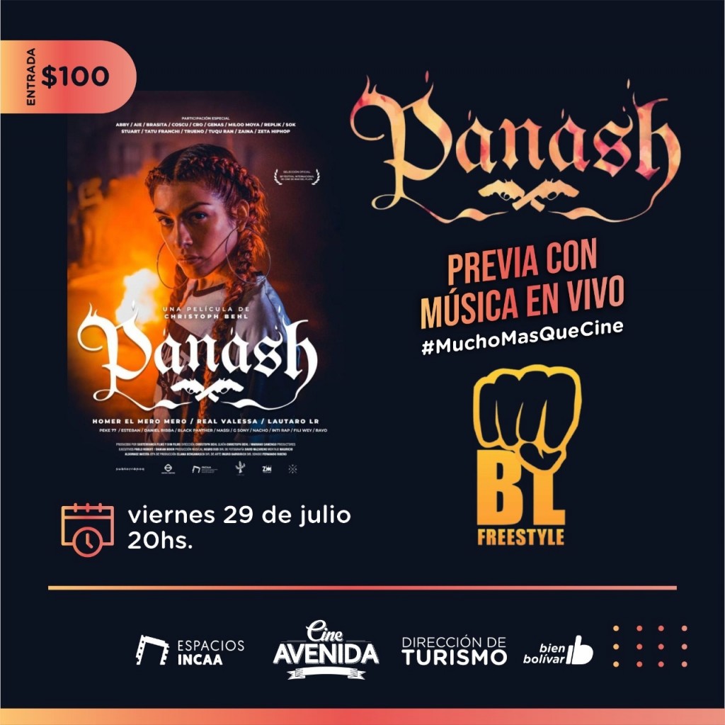 Habrá Freestyle en la previa de la película Panash