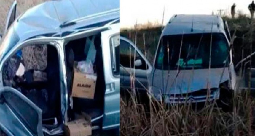 Vuelco en ruta 65, entre Dudignac-Bolívar