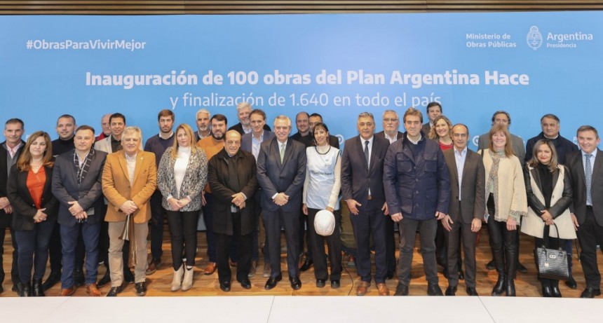 Marcos Pisano fue parte de la inauguración de las 100 obras del plan 