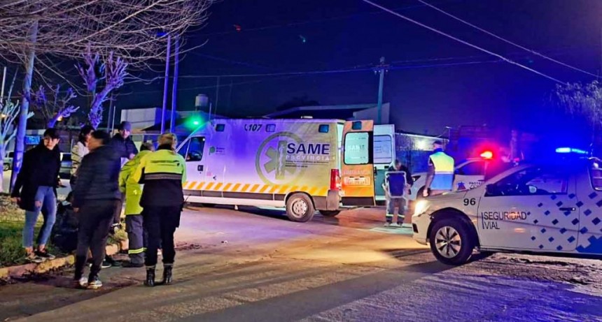 Una joven fue trasladada al Capredoni tras un accidente