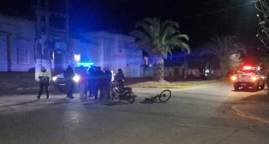 Avenidas 9 de Julio y Brown: Otro impacto entre moto y bicicleta