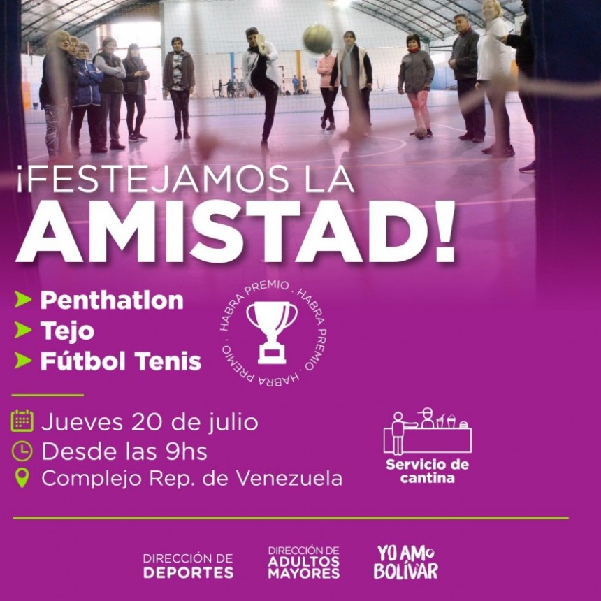 Adultos Mayores y Deportes celebran el Día del Amigo con una Jornada Deportiva