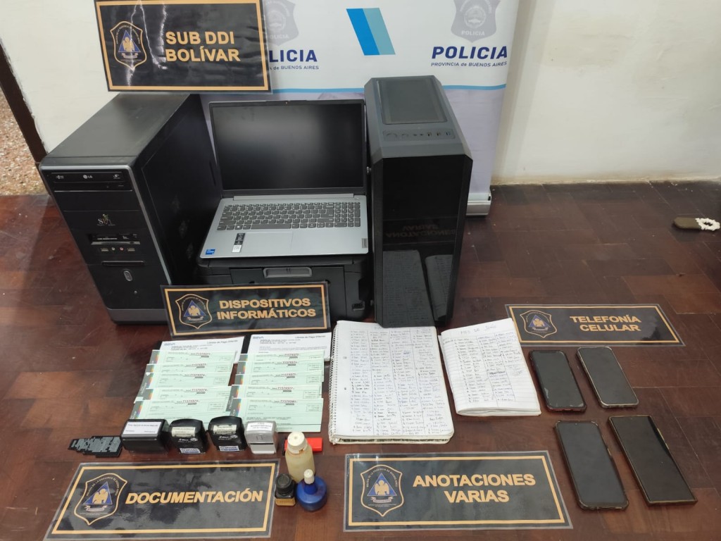 Informe oficial SUB DDI de Bolívar: Desbaratan una organización delictiva mixta con integrantes de Bolívar y de Banfield (Lomas de Zamora)
