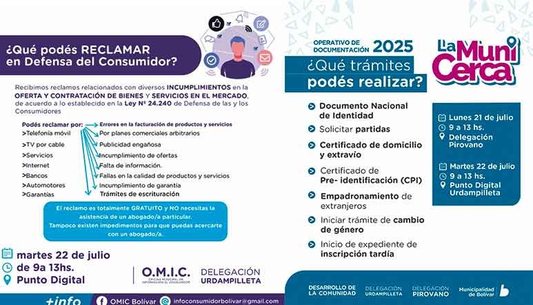 El programa “La Muni Cerca” llega a Pirovano y Urdampilleta