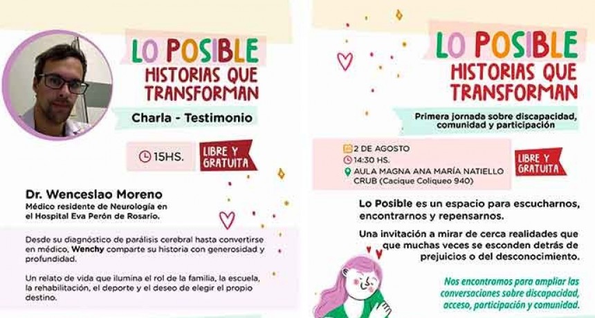 Se llevará a cabo la Primera Jornada sobre Discapacidad, Comunidad y Participación en Bolívar