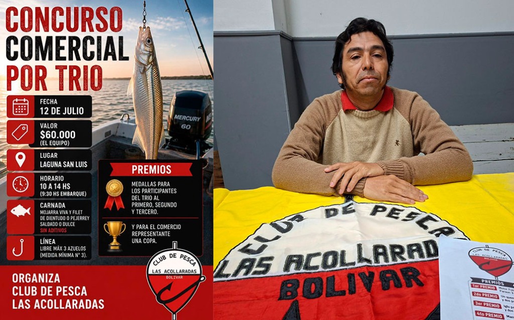 Club de Pesca Las Acollaradas anunci&oacute; un Torneo Comercial por Trios y embarcados en Laguna San Lu&iacute;s con excelentes premios 