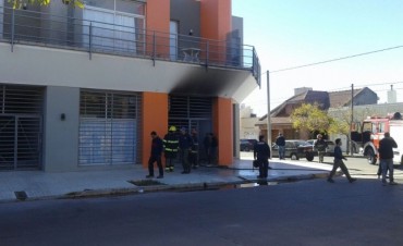 Incendio en un departamento de calle Laprida