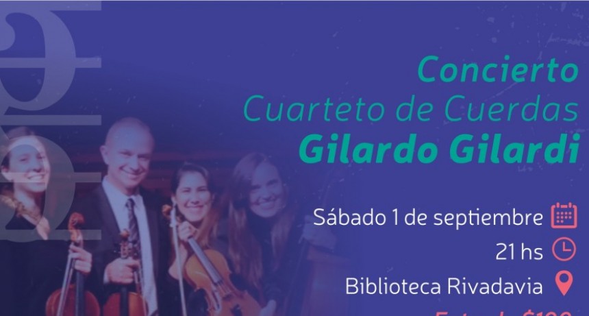 Se presenta el Cuarteto de Cuerdas "Gilardo Gilardi" en la Biblioteca Rivadavia