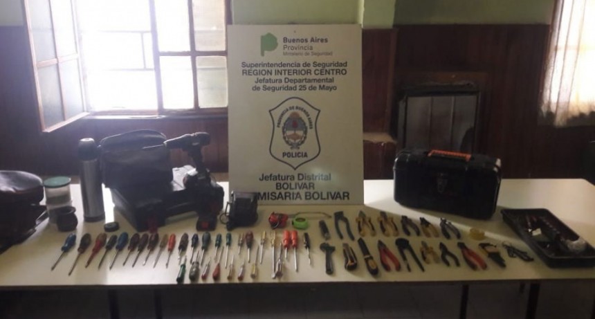 Recuperaron las herramientas robadas a Cruz Domingo Conicente