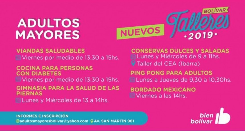 La Direcci&oacute;n de Adultos Mayores ofrece nuevos talleres