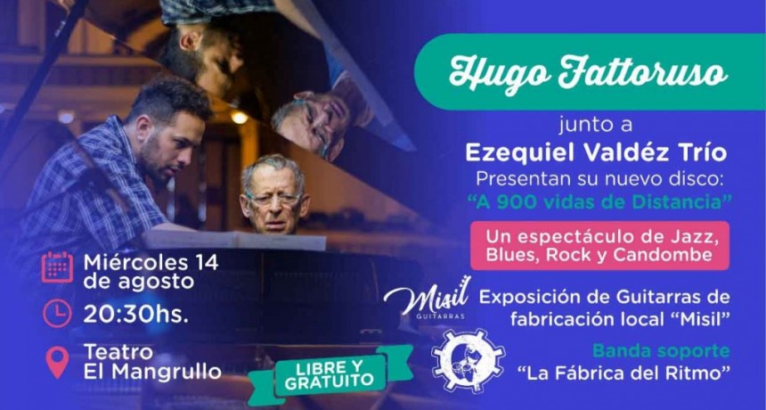  Hugo Fattoruso se presentar&aacute; el Teatro El Mangrullo