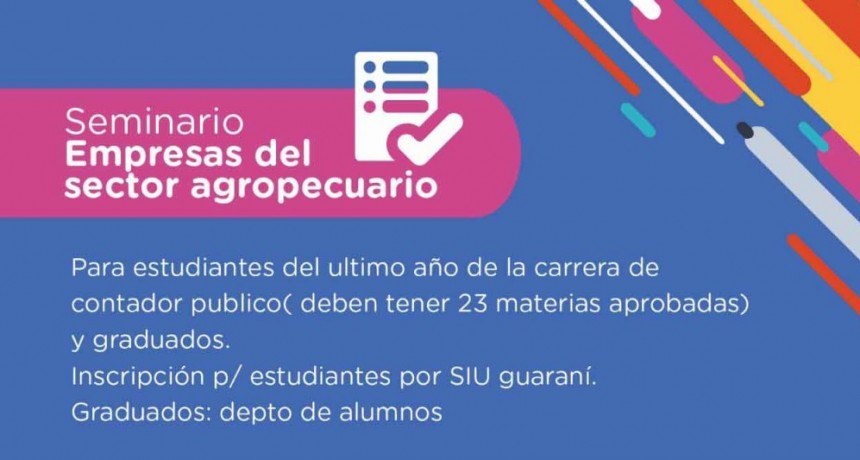 La Municipalidad brindar&aacute; un seminario sobre empresas del sector agropecuario