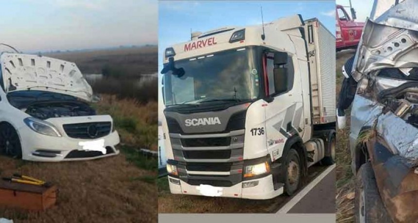 Accidente en ruta 5 km 397; tres veh&iacute;culos involucrados