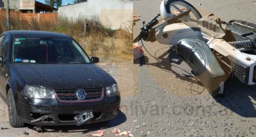 Motociclista hospitalizado tras un impacto en Avenida Calfucura