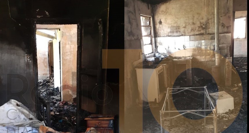 P&eacute;rdidas totales tras el incendio generalizado de una vivienda en un establecimiento rural
