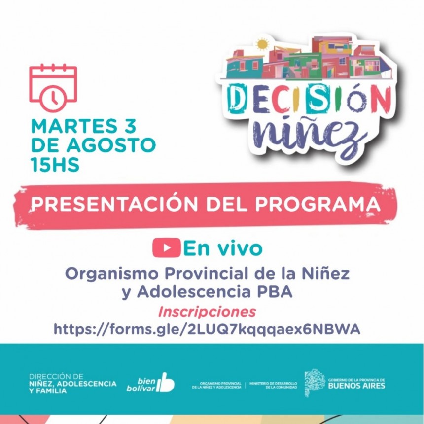 Dirección de Niñez, Adolescencia y Familia: Presentan hoy el programa 
