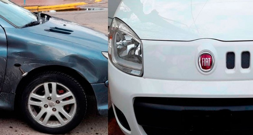 Colisión leve entre dos vehículos