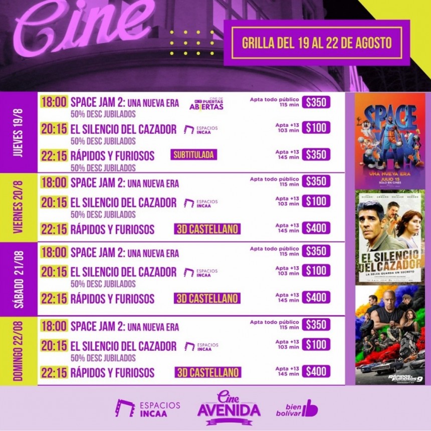 Cine Avenida: Continúa la proyección de 