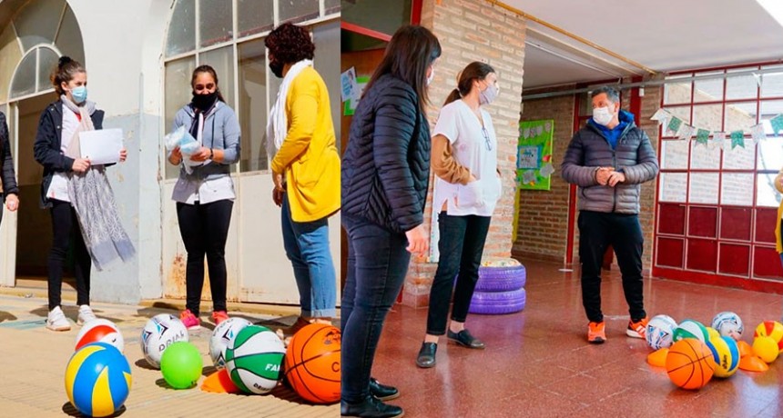 El Municipio entregó material deportivo al Centro 801 y la Escuela nº7