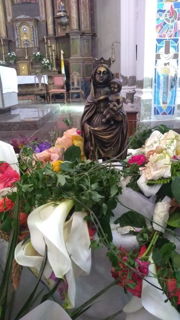 Alguien se había llevado la imagen de La Virgen del Pilar, que se encontraba en custodia en el Templo Parroquial, pero ya la regresaron