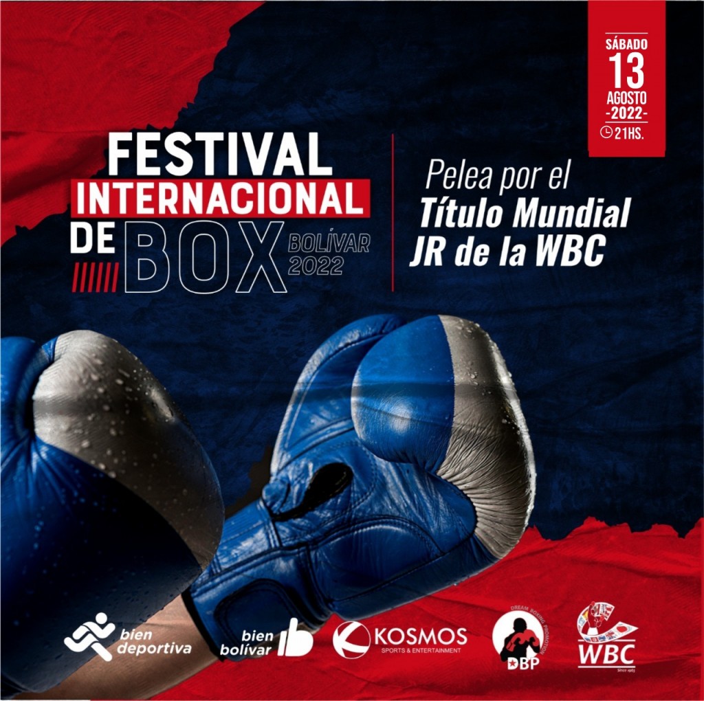 El festival de boxeo por el título mundial se realizará el sábado 13 de agosto
