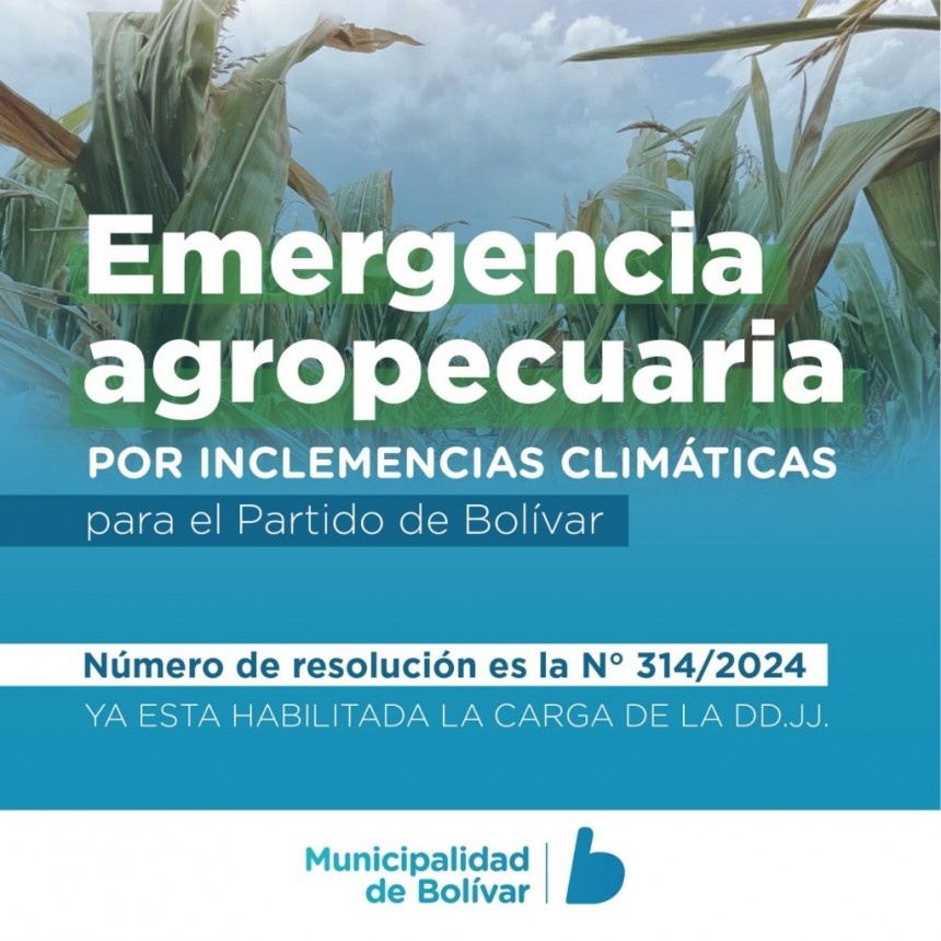 Asuntos Agrarios : Comenzó la carga de Declaraciones Juradas por Emergencia Agropecuaria