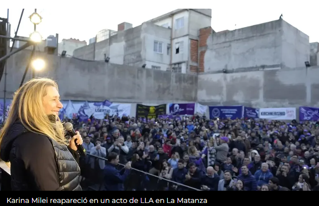 Tras los audios de las coimas, reapareció Karina Milei: 