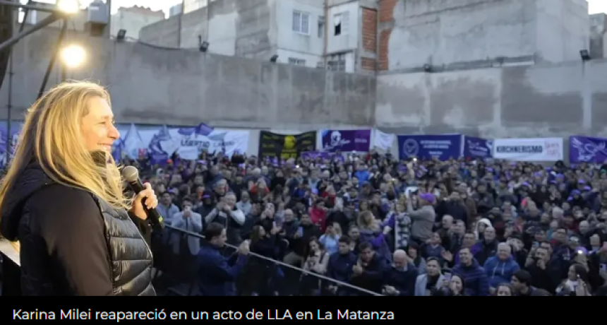 Tras los audios de las coimas, reapareció Karina Milei: 