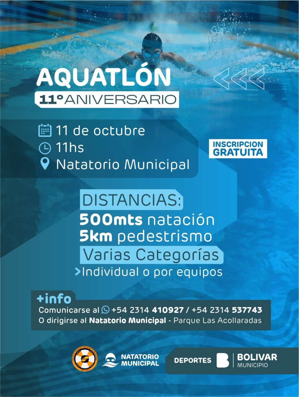 Aquatl&oacute;n: el Natatorio Municipal celebra su 11&deg; aniversario con una nueva competencia