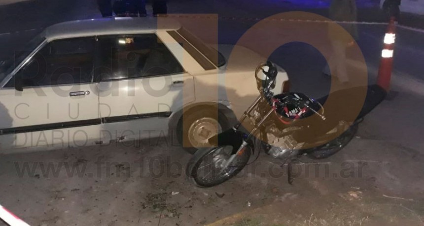 Avenida 25 de Mayo y calle Pellegrini: Un motociclista debi&oacute; ser hospitalizado de manera preventiva