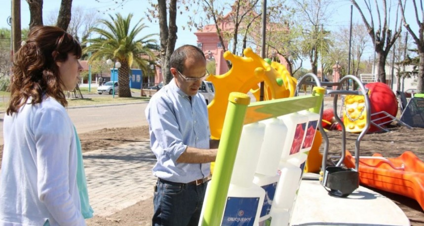 La Municipalidad avanza con los trabajos en la plaza Jorge Newbery