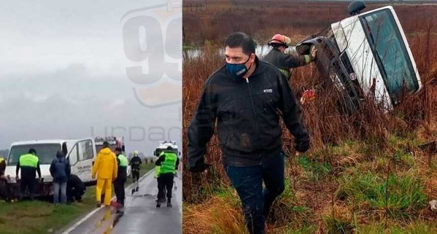 A ra&iacute;z de las lluvias, dos despistes simult&aacute;neos en ruta 65