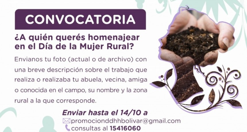 Convocan a enviar imp&aacute;genes de Mujeres Rurales 