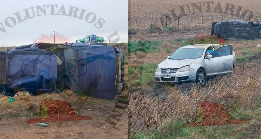 Llueve y los accidentes se suceden en Ruta 65