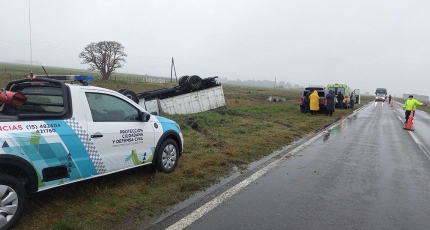 Volcó un camión en ruta nacional 226