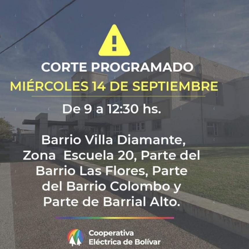 Este miércoles habrá un corte programado en diferentes sectores de la ciudad
