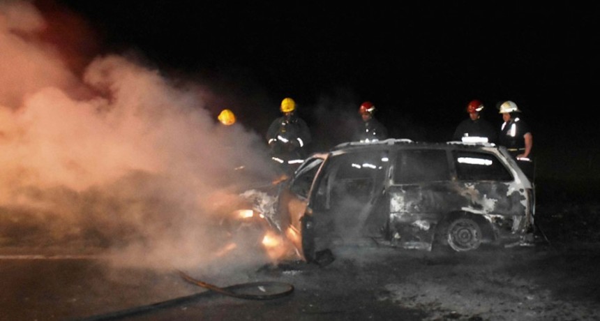 Ruta 5: Tremendo Incendio vehicular con solo daños materiales