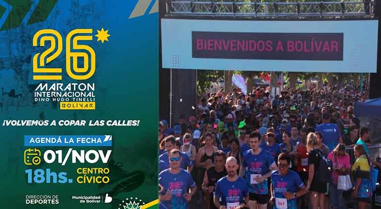 Maratón Dino Hugo Tinelli: El Municipio de Bolívar confirmó la 26ª edición para el 1 de noviembre