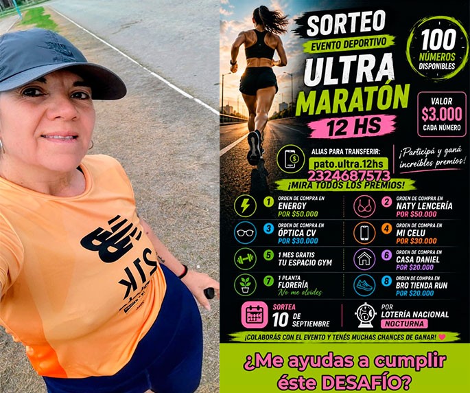Patricia Campos se prepara para el desaf&iacute;o de 12 horas en Santa Rosa