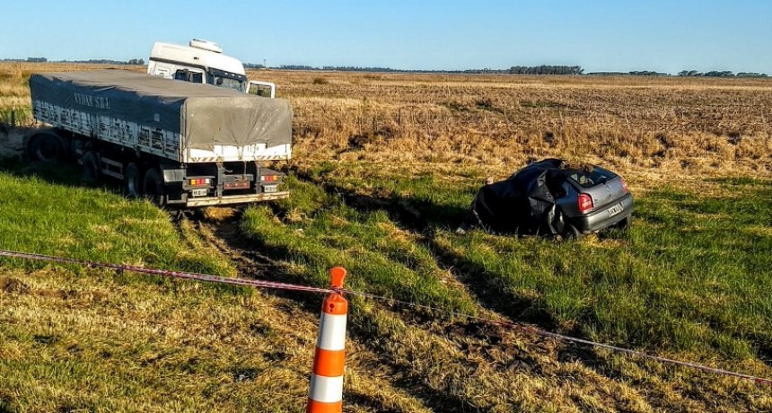 9 de Julio; Accidente frontal en Ruta 5 con dos personas fallecidas